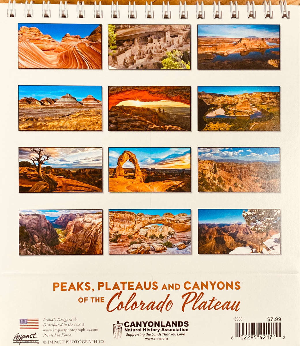 2024 Peaks, Plateaus and Canyons Desk CalendarN Canyonlands Natural