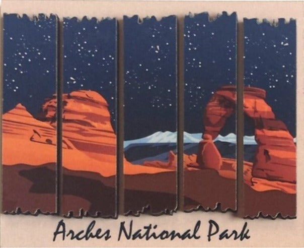 Delicate Arch 2d Wood Magnet Canyonlands Natural History Association 1726