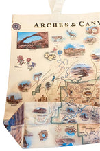 Load image into Gallery viewer, Arches & Canyonlands Map Canvas Tote Bag