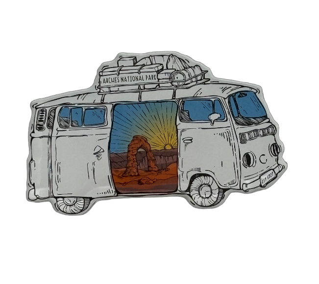 Arches Retro Van Magnet