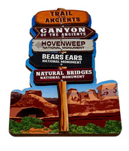 Load image into Gallery viewer, Trail of the Ancients Directions Wood Magnet