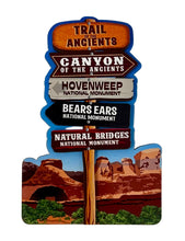 Load image into Gallery viewer, Trail of the Ancients Directions Wood Magnet