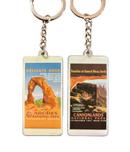 Load image into Gallery viewer, Arches &amp; Canyonlands Retro Ranger Embossed Keychain