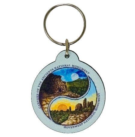 Hovenweep & Canyons of the Ancients Yin Yang Wood Keychain