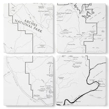 Load image into Gallery viewer, Arches Line Map Coaster 4-Pack