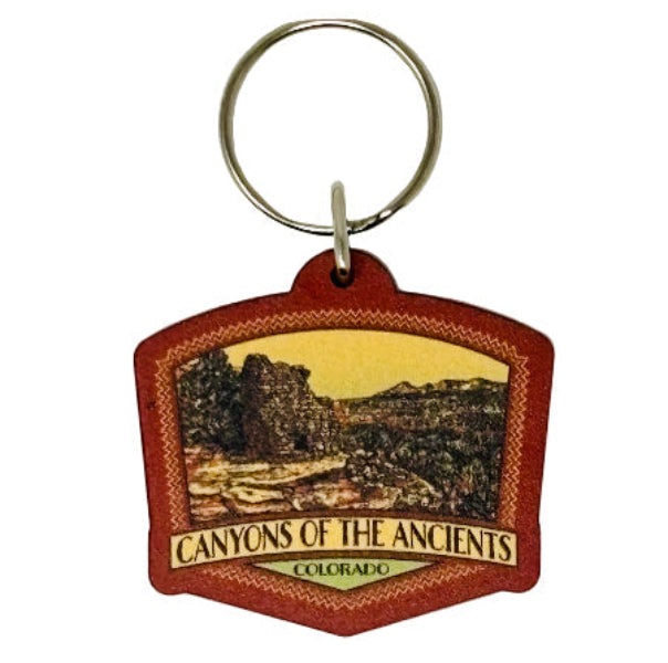 Canyons of the Ancients Wood Keychain