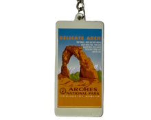 Load image into Gallery viewer, Arches &amp; Canyonlands Retro Ranger Embossed Keychain