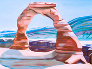Delicate Arch Oil Painted Notecard