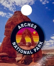 Load image into Gallery viewer, Arches Delicate Arch Sunset Lapel Pin