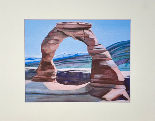 Delicate Arch Oil 11 X 14 Matted Print