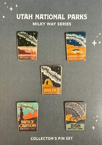 Utah National Parks Milky Way Pin Set