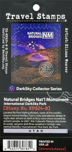Natural Bridges National Monument International DarkSky Travel Stamp