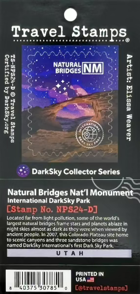 Natural Bridges National Monument International DarkSky Travel Stamp