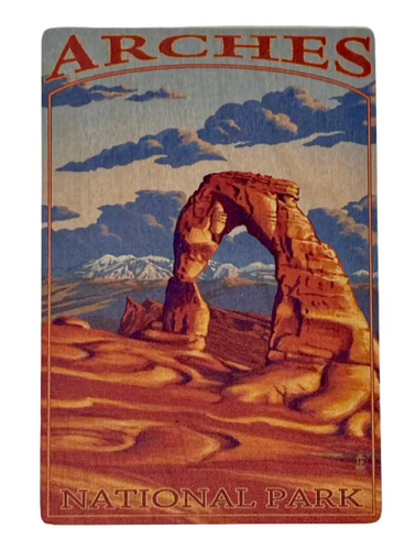 Arches Delicate Arch Wood Postcard