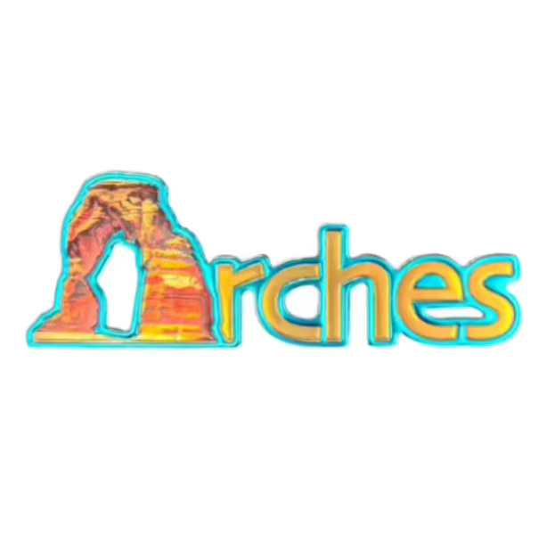 Arches Gold Glyphix Icon Sticker