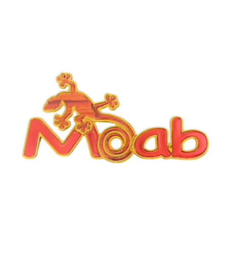 Moab Lizard Orange Glyphix Icon Sticker