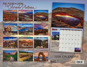 2026 Peaks, Plateaus & Canyons Wall Calendar