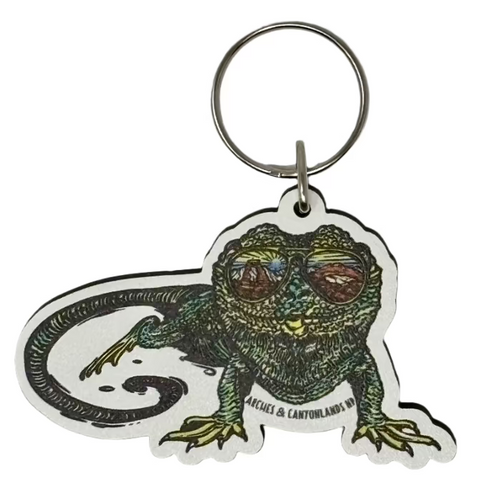 Arches & Canyonlands Lizard Reflection Keychain