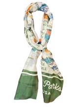 Load image into Gallery viewer, National Parks of the USA Map Scarf