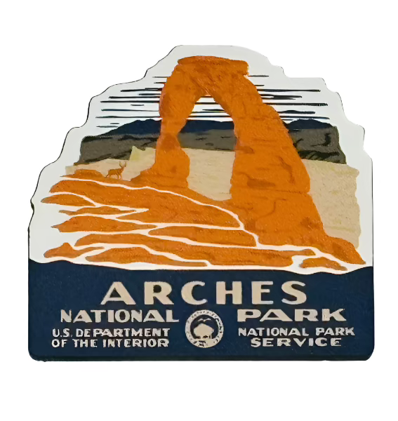 Arches Wood Magnet