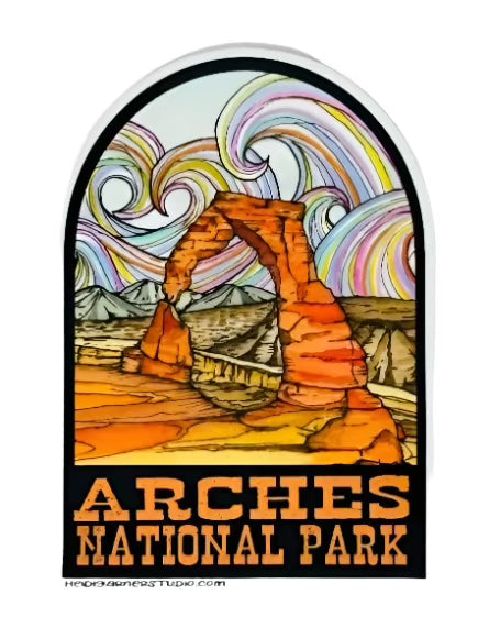 Arches Delicate Arch Waves Sticker