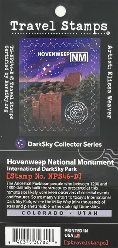 Hovenweep National Monument International DarkSky Travel Stamp
