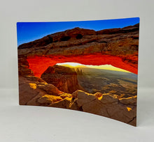 Load image into Gallery viewer, Curved Metal Print Mesa Arch