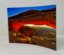 Load image into Gallery viewer, Curved Metal Print Mesa Arch
