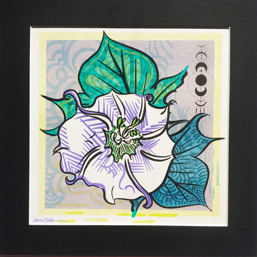 Moonflower Matted Print