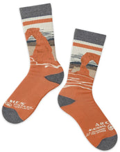 Load image into Gallery viewer, Arches Delicate Arch WPA Style Socks