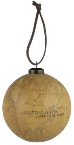 Canyonlands Map Globe Ornament