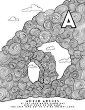 Load image into Gallery viewer, A-Z Stone &amp; Sky Coloring Book
