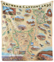 Load image into Gallery viewer, Arches &amp; Canyonlands Map Blanket