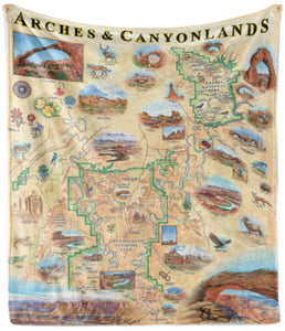 Arches & Canyonlands Map Blanket