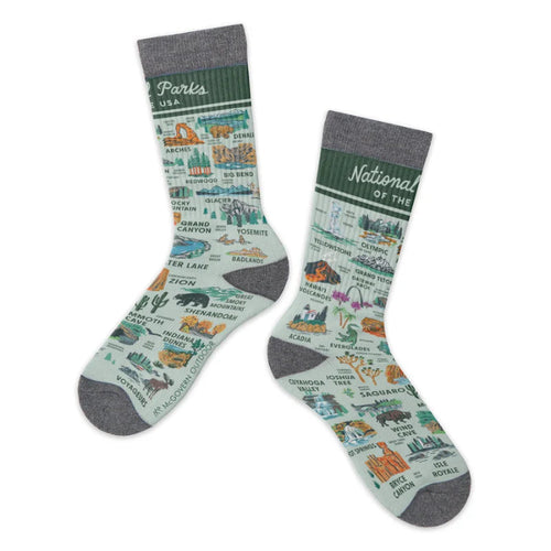 National Parks of the USA Map Socks
