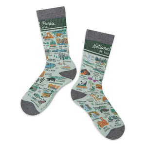National Parks of the USA Map Socks
