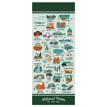 Load image into Gallery viewer, National Parks of the USA Map Scarf