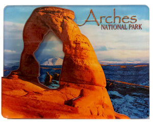 3-D Magnet Delicate Arch in Winter