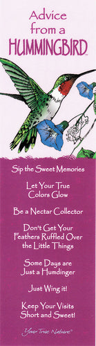 Advice from a Hummingbird Bookmark