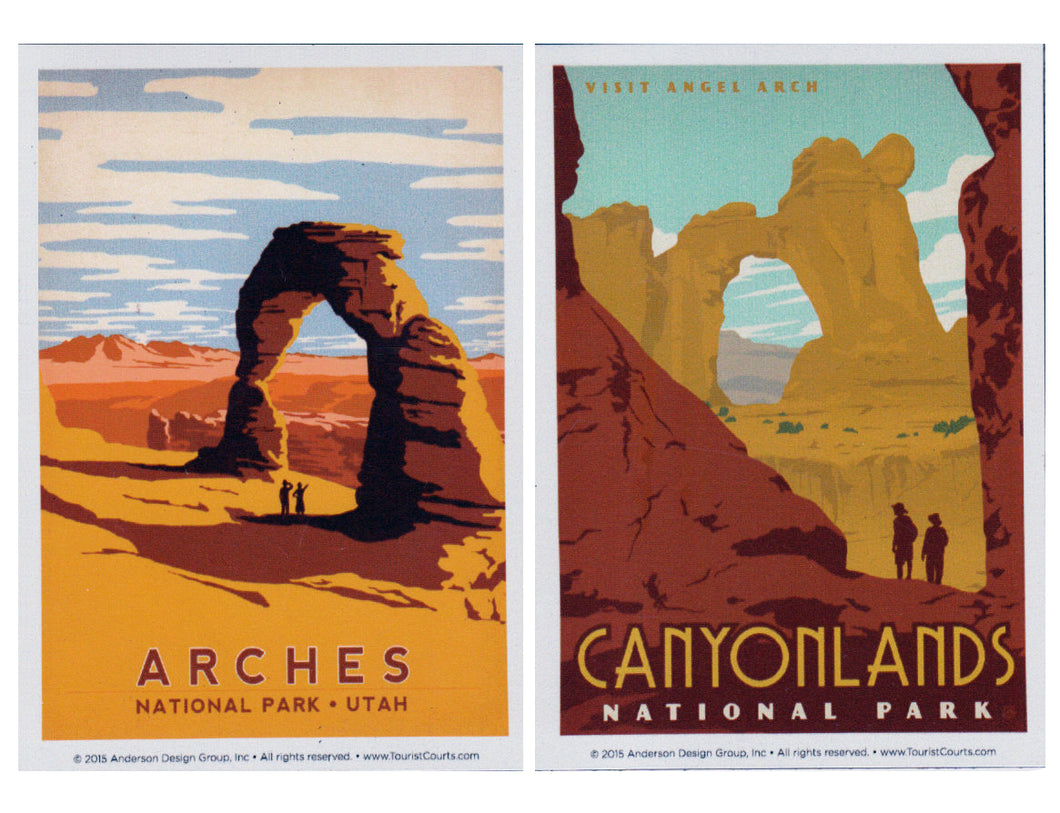 Arches and Canyonlands Vinyl Magnet Set