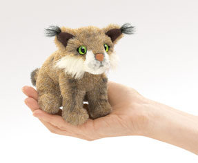 Mini Bobcat Finger Puppet