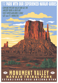 Monument Valley Print - Retro Ranger Series – Canyonlands Natural History  Association