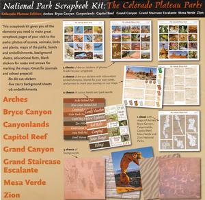 National Parks of The Colorado Plateau Parks Scrapbook Kit