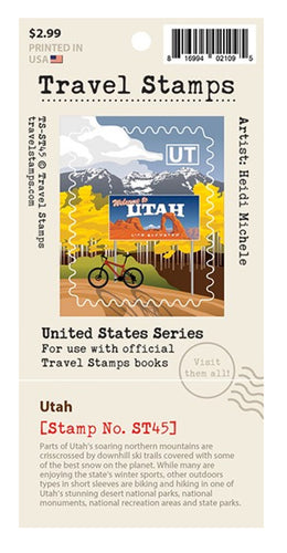 Travel Stamp Utah Sticker