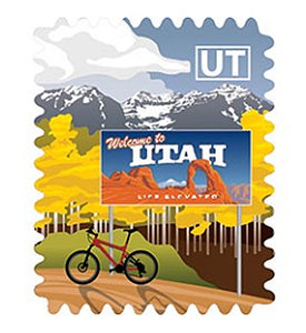 Travel Stamp Utah Sticker