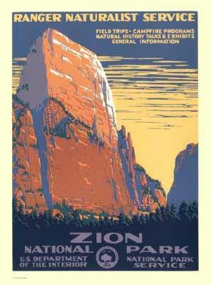 Zion National Park WPA Poster – Canyonlands Natural History
