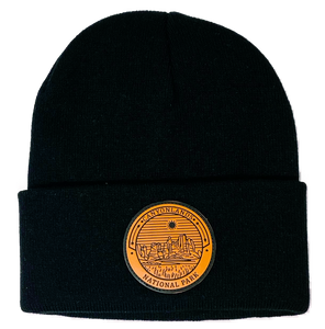 Canyonlands National Park Leather Patch Beanie
