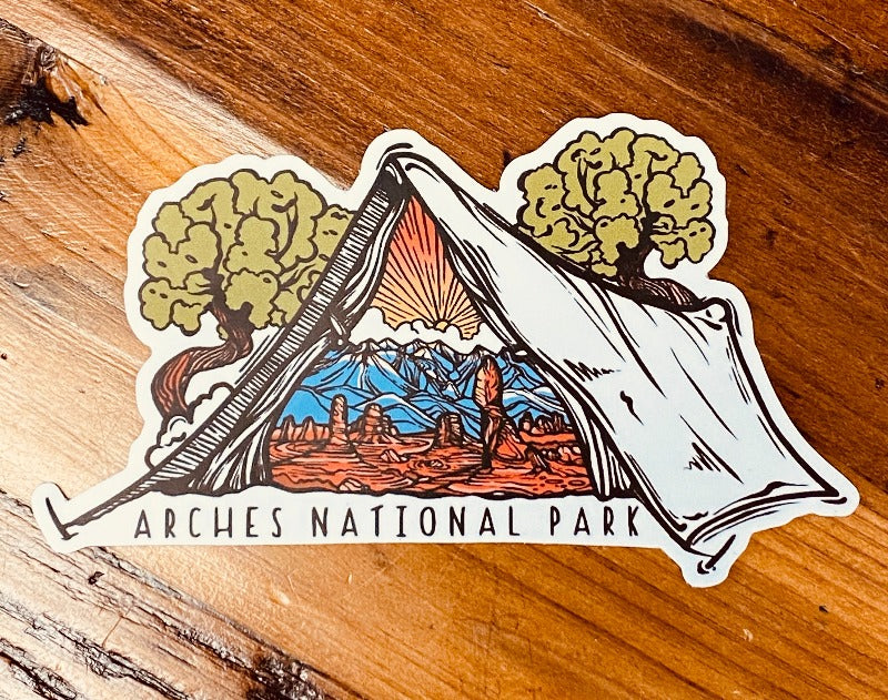 Sticker Balanced Rock / Tent