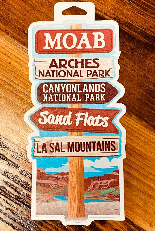 Moab Sign Post Sticker