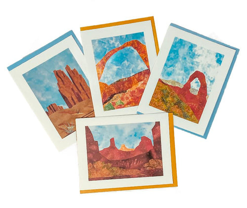 Notecard Set Fabric Art